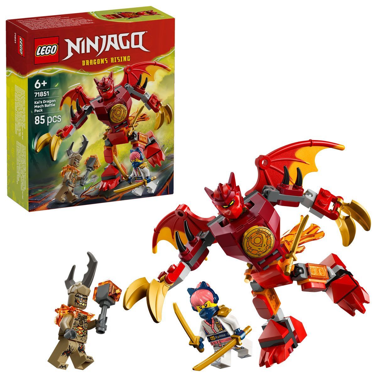 LEGO NINJAGO PACHET DE LUPTA CU ROBOTUL DRAGON AL LUI KAI 71851
