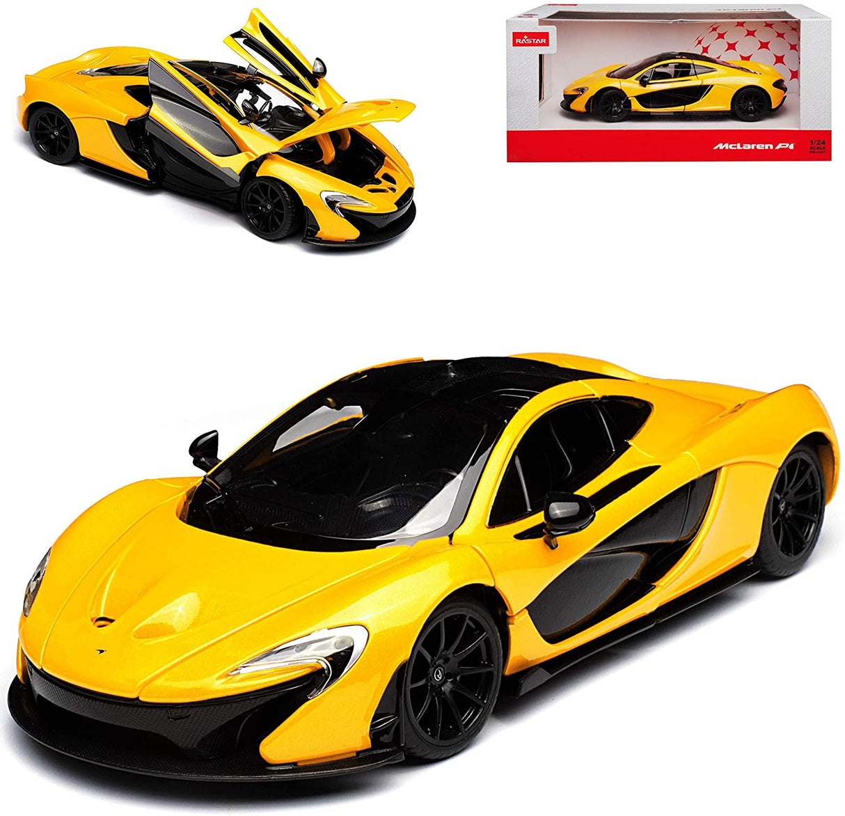 MASINUTA METALICA McLAREN P1 GALBEN SCARA 1 LA 24
