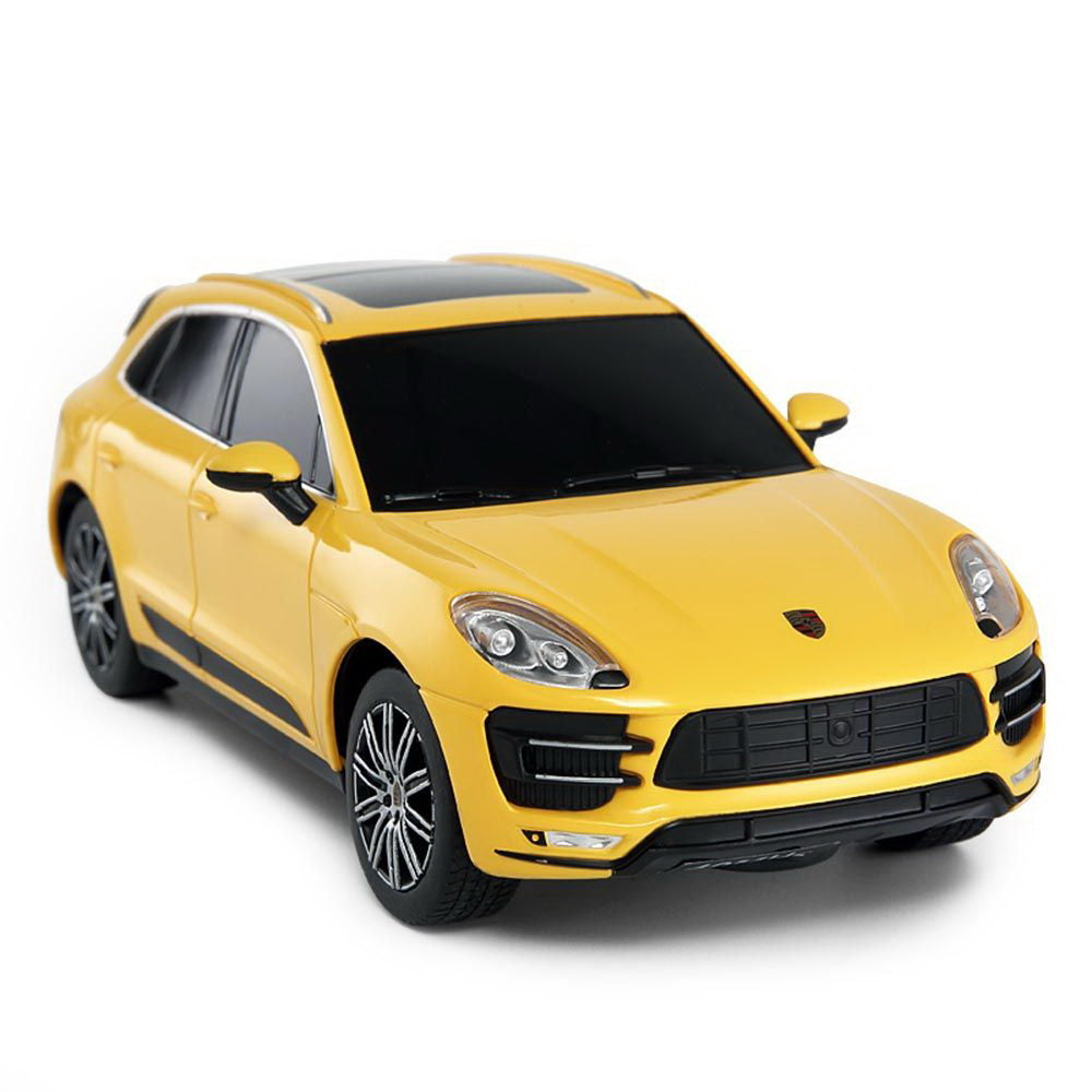 MASINA CU TELECOMANDA PORSCHE MACAN TURBO GALBEN CU SCARA 1 LA 24