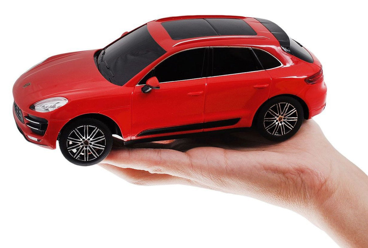 MASINA CU TELECOMANDA PORSCHE MACAN TURBO ROSU CU SCARA 1 LA 24