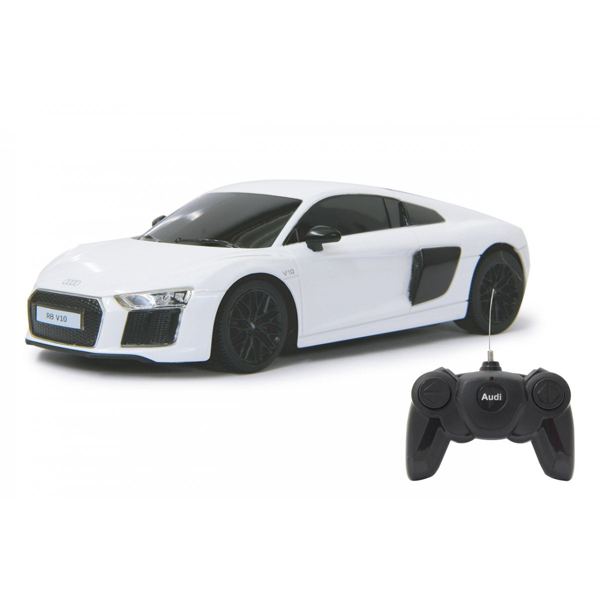 MASINA CU TELECOMANDA AUDI R8 ALB CU SCARA 1 LA 24