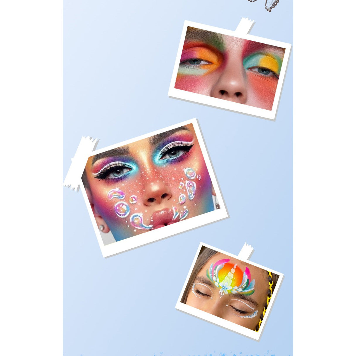 Paletă 15 culori vopsea facială multicolor pentru Halloween și carnaval, dimensiuni 15x8,2x1,4 cm