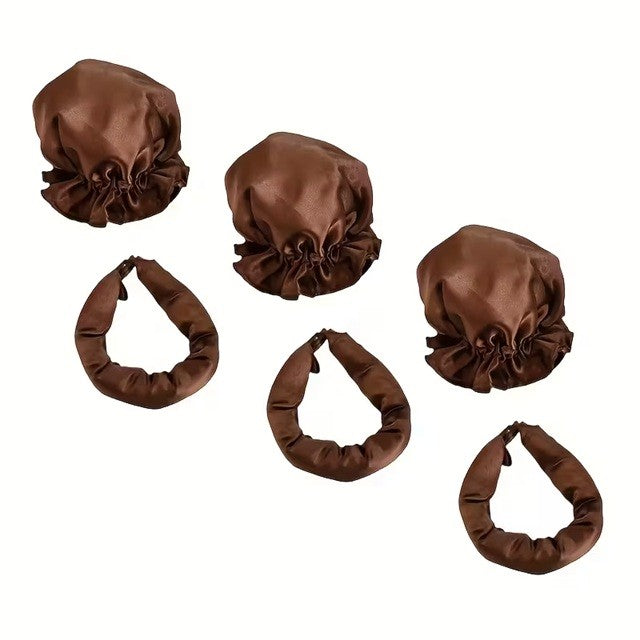 Accesoriu de Ondulat Parul, Vivimall, fara Caldura, din Poliester, Manual, Prin Rasucire, 29 x 4 cm, Maro - vivimall.ro