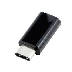 Adaptor micro USB (mama) to Type-C(tata) cu Agatatoare Breloc inclusa, Negru - vivimall.ro