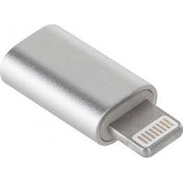 Adaptor Type C (mama) to Lightning (tata) cu Agatatoare Breloc inclusa, Argintiu - vivimall.ro