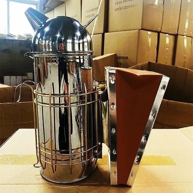 Afumator Apicol, Vivimall, din Inox, 30 x 25 x 10 cm, Gri - vivimall.ro