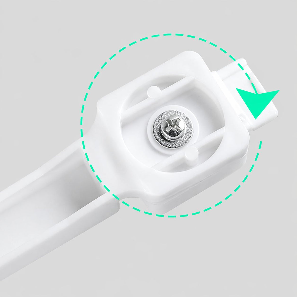 Deflector aer Flippy M, culoare albă, greutate 120 g, vedere din profil stânga