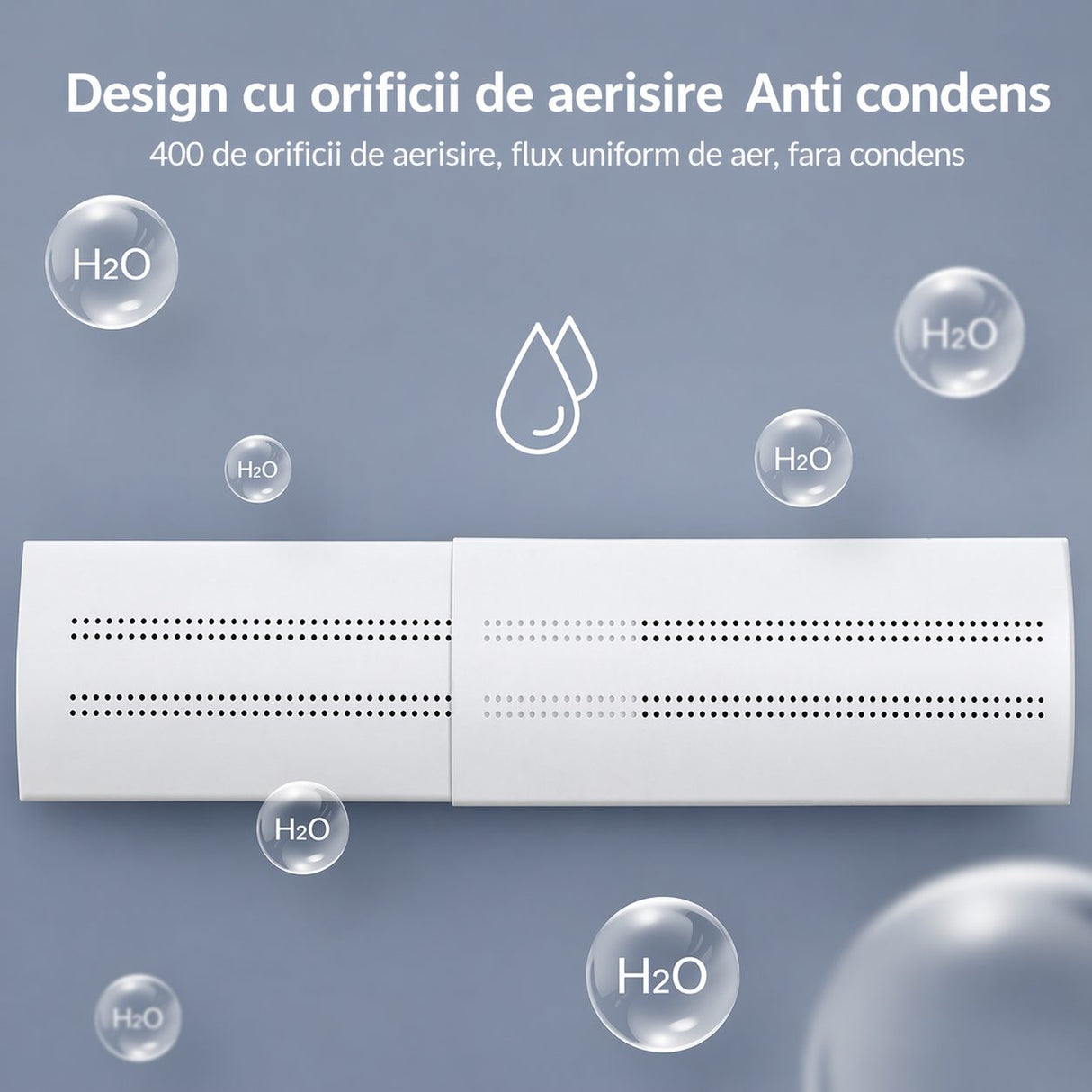 Detaliu orificii de ventilare deflector Flippy Model A pentru distribuție uniformă a aerului