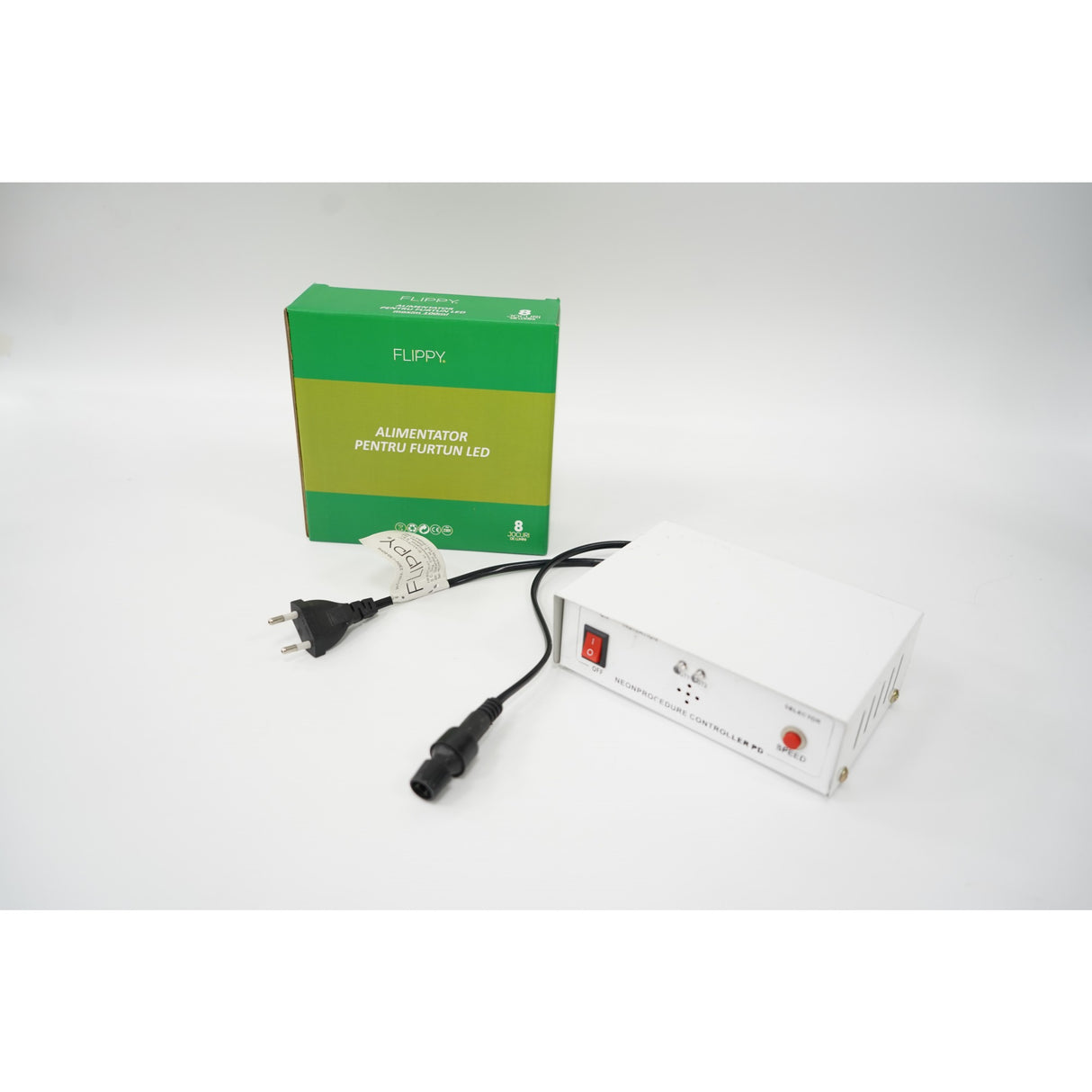 Alimentator pentru futun luminos, rezista pana la 100m, Vivimall, 8 jocuri de lumini, negru - vivimall.ro