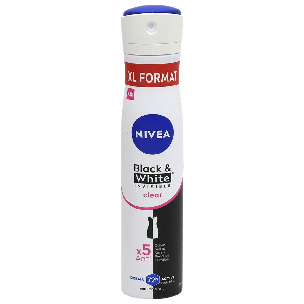 Izzadásgátló Dezodor, Nivea, 200 ml Invisible Bw Clear
