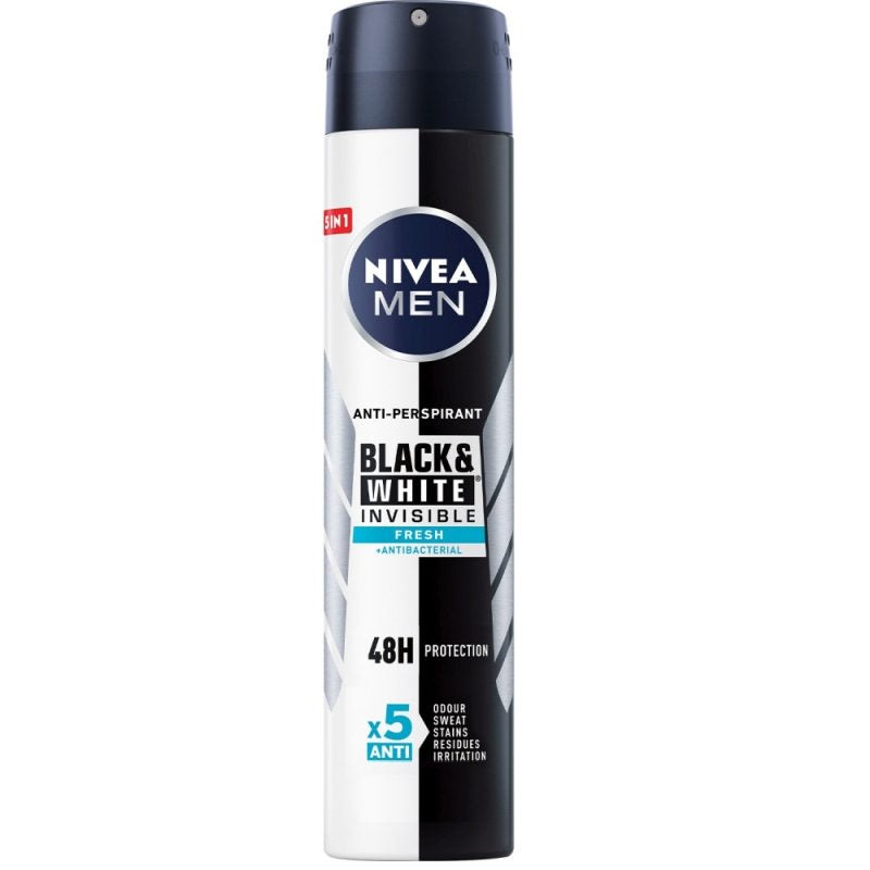 Izzadásgátló dezodor, Nivea, 200 ml Férfi Invisible Bw Fresh