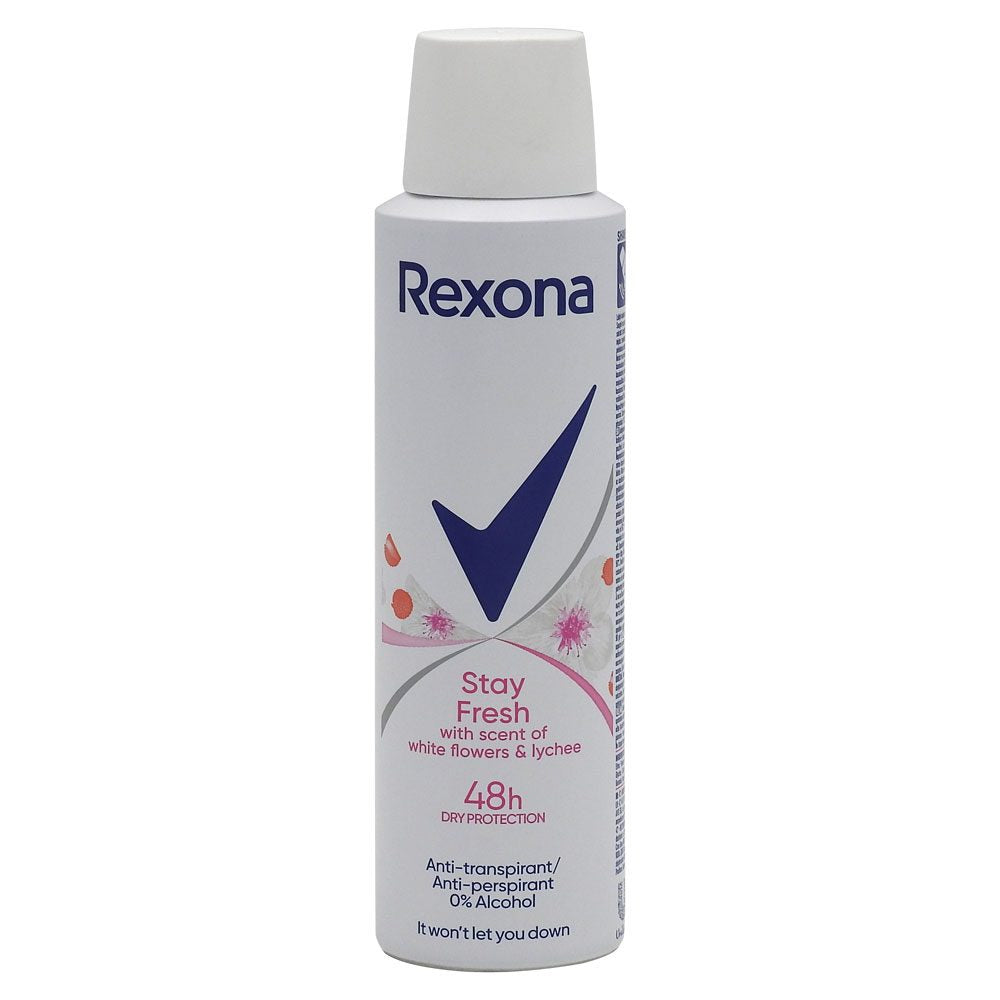 Izzadásgátló dezodor, Rexona, 150 ml White Flowers Licsi