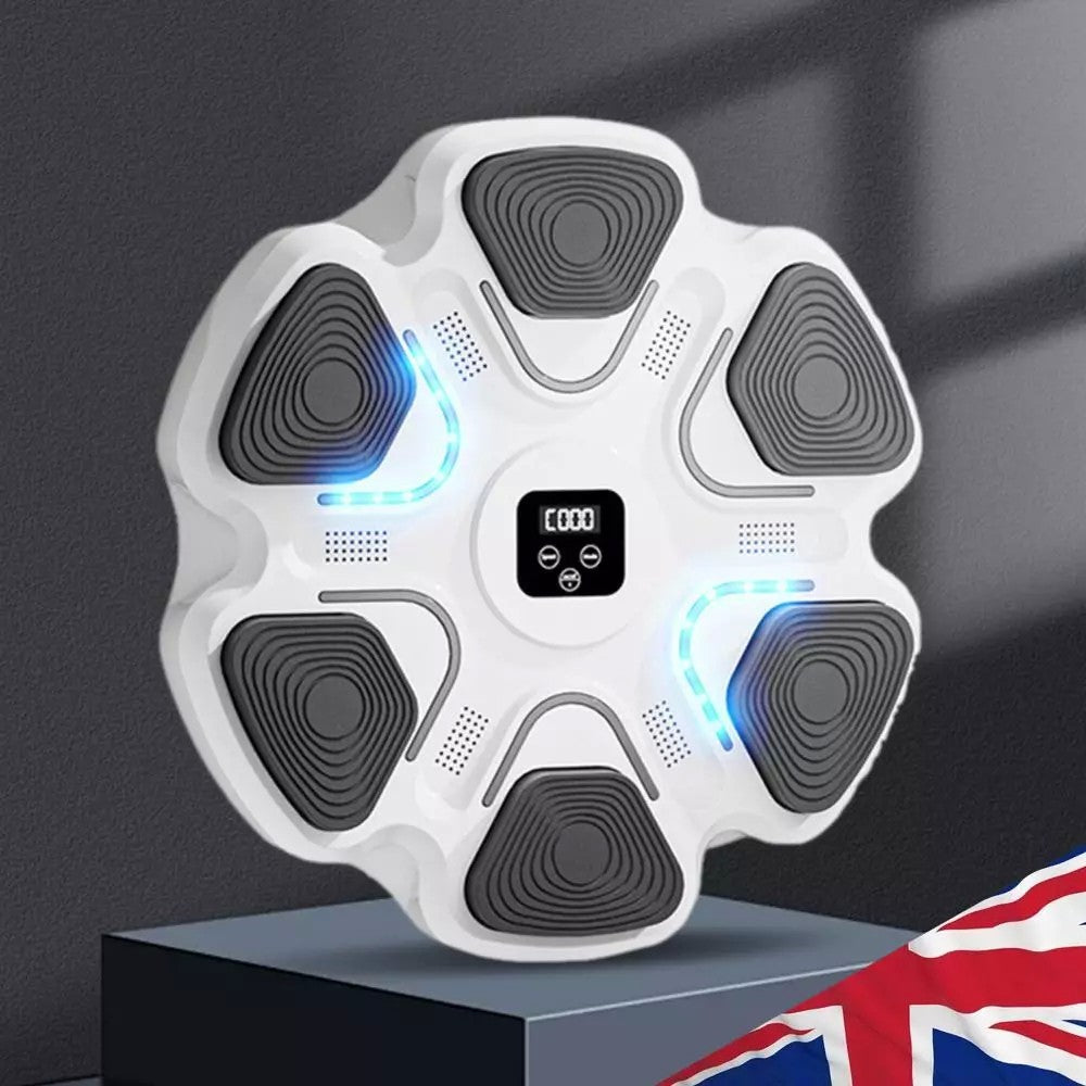 Aparat Box Cu Muzica, Montabil pe Perete, Vivimall, Alb, Difuzor, Bluetooth, Iluminare LED, 38 x 27 x 32 cm, Manusi Incluse - vivimall.ro