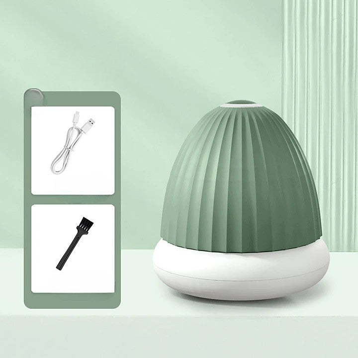 Aparat de Scame 2 in 1, Vivimall, Curatare Haine si Lampa de Veghe, 3 Trepte, Incarcare Tip C, 4 W, 9 x 10 cm, Verde - vivimall.ro