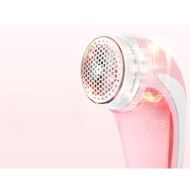 Aparat Pentru Curatat Scame, Par Si Praf, Vivimall, Pentru Diferite Tipuri De Material, Cu Lame Din Otel Inoxidabil, Incarcare Prin USB Type-C, Cu Perie De Curatare si Cablu USB Incluse, 13.5x9 cm, Roz - vivimall.ro