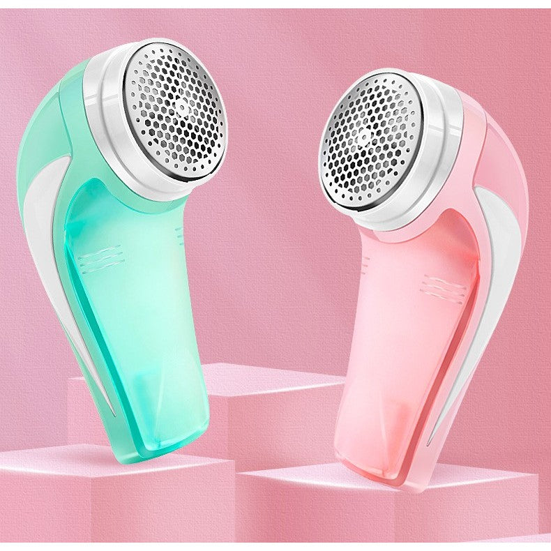 Aparat Pentru Curatat Scame, Par Si Praf, Vivimall, Pentru Diferite Tipuri De Material, Cu Lame Din Otel Inoxidabil, Incarcare Prin USB Type-C, Cu Perie De Curatare si Cablu USB Incluse, 13.5x9 cm, Roz - vivimall.ro