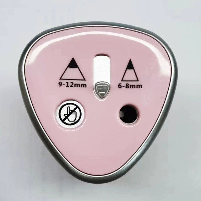 Ascutitoare Electrica cu 2 Gauri, Vivimall, Gri, Baterii 4 x AA (neincluse), 7.5 x 7.5 x 7.5 cm, Roz - vivimall.ro