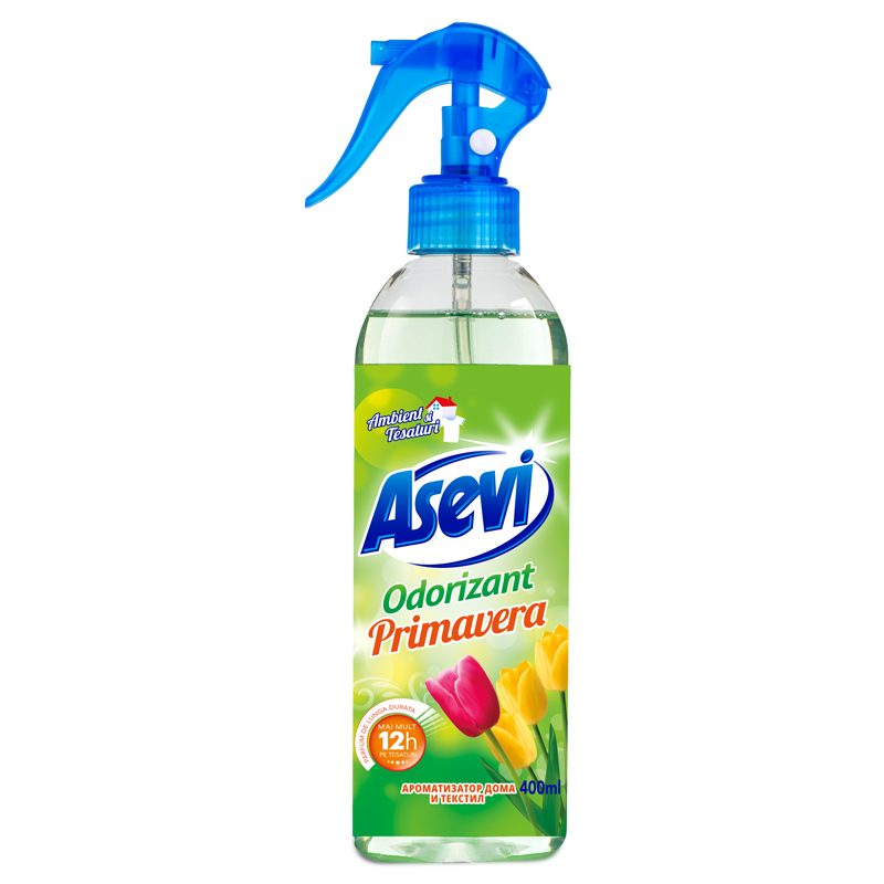 Odorizant Spray pentru Camera, Asevi, Primavera, 400 ml - vivimall.ro