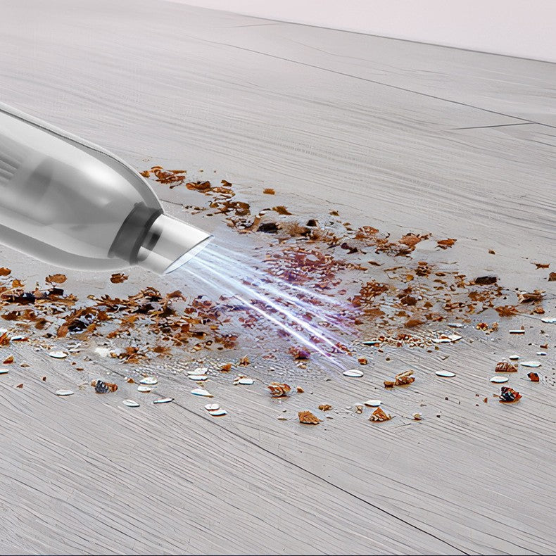 Aspirator Auto Tip Pistol, Vivimall, Aspirator cu Aspirare si Suflare, pentru Casa Masina, Multifunctional fara Fir, incarcare 4000mAh, Alb - vivimall.ro