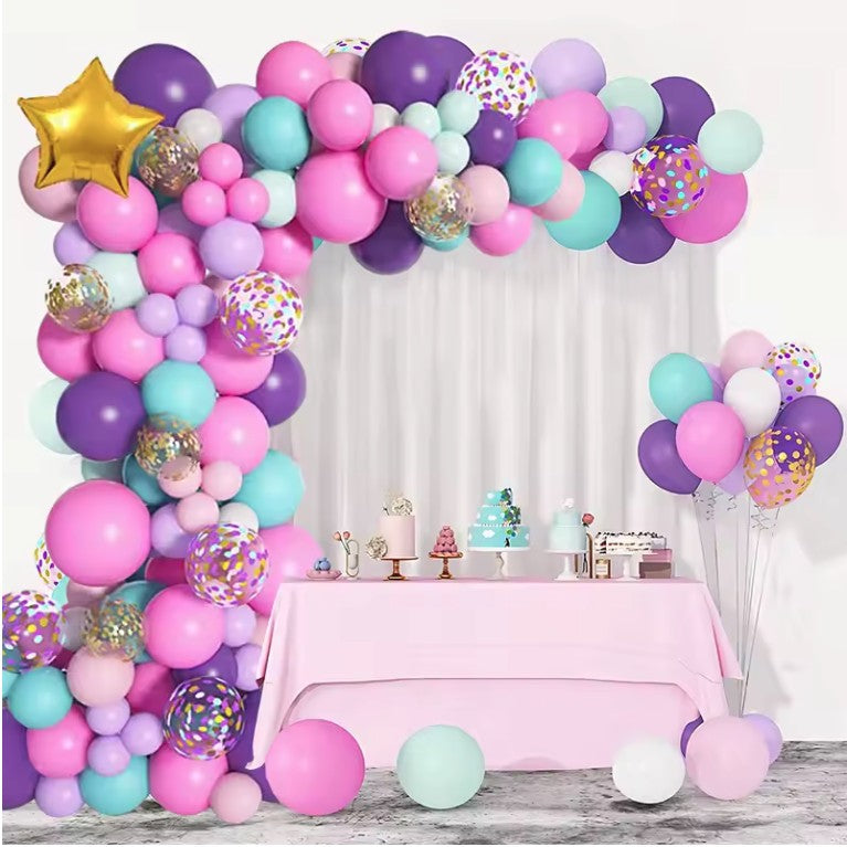 Baloane pentru Arcada HAPPY BIRTHDAY, Vivimall, baloane decorative din Latex, Set Mix 127 Baloane Colorate, Multicolor - vivimall.ro