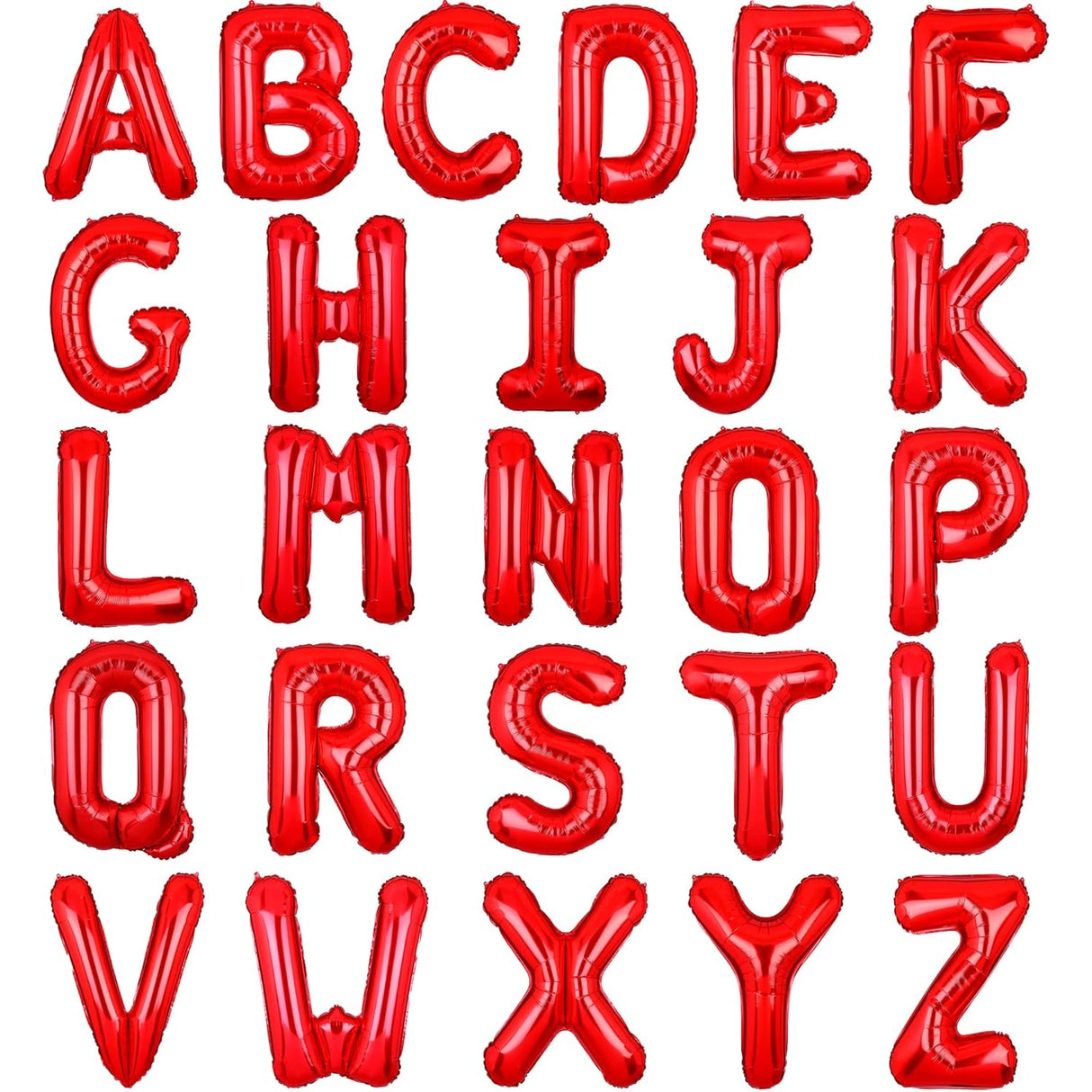 Balon Folie Metalizata Litera K, Vivimall, 40 cm, Umflati cu Heliu sau Aer, Ambalaj Individual, Pai inclus, Rosu - vivimall.ro