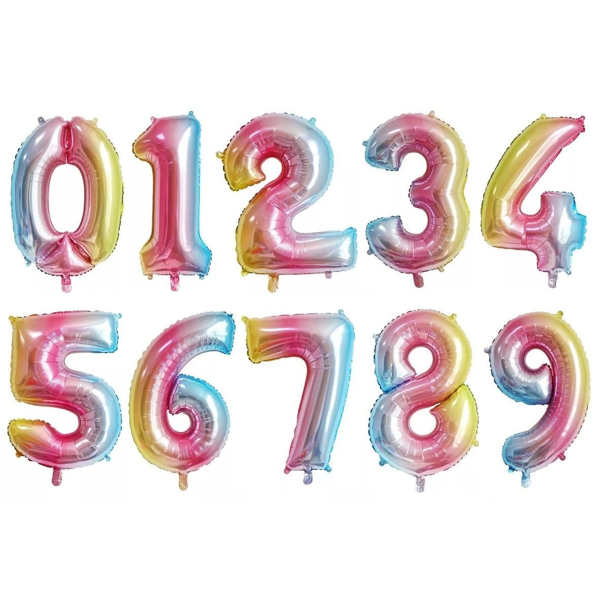 Balon din Folie Metalizata Vivimall, Figurina Cifra, Tema Aniversare 40 cm, Ambalaj Individual, Pai inclus, Umflare cu Aer sau Heliu, Multicolor, Cifra 5 - vivimall.ro