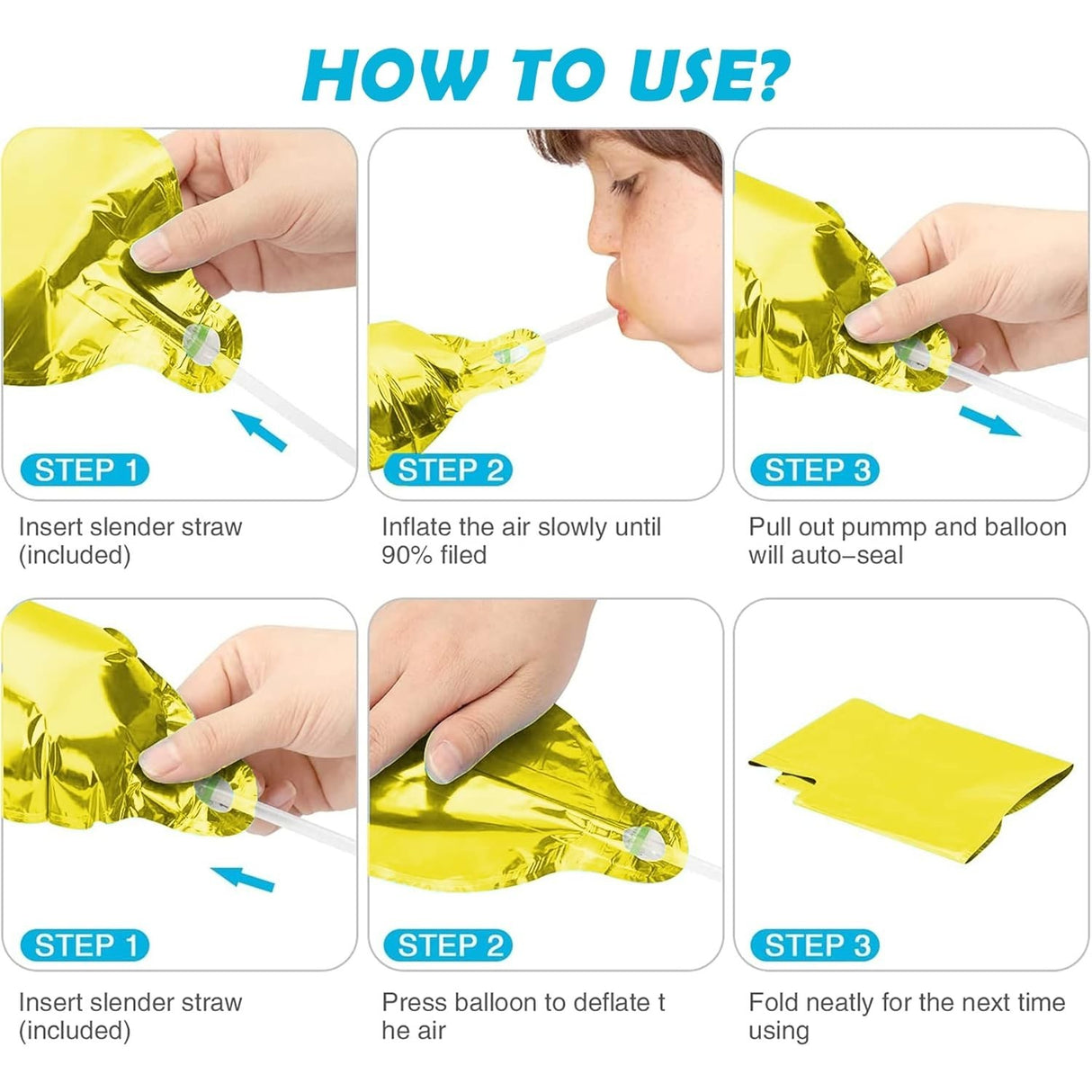 Balon din Folie Metalizata Vivimall, Figurina Cifra, Tema Aniversare 100 cm, Ambalaj Individual, Pai inclus, Umflare cu Aer sau Heliu, Auriu, Cifra 1 - vivimall.ro