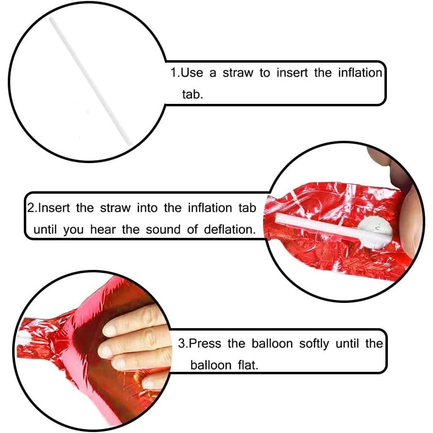 Balon din Folie Metalizata Vivimall, Figurina Cifra, Tema Aniversare 100 cm, Ambalaj Individual, Pai inclus, Umflare cu Aer sau Heliu, Rosu, Cifra 1 - vivimall.ro