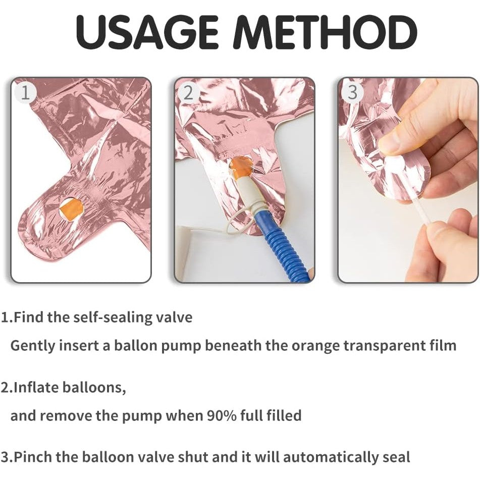 Balon din Folie Metalizata Vivimall, Figurina Cifra, Tema Aniversare 80 cm, Ambalaj Individual, Pai inclus, Umflare cu Aer sau Heliu, Rose, Cifra 5 - vivimall.ro