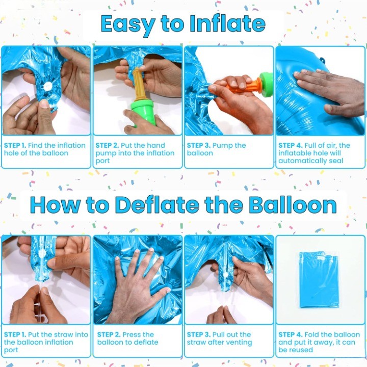 Balon din Folie Metalizata, Vivimall, Figurina Cifra, Tema Aniversare 80 cm, Ambalaj Individual, Pai inclus, Umflare cu Aer sau Heliu, Albastru, Cifra 8 - vivimall.ro