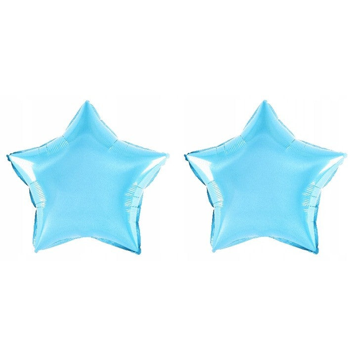 Balon din Folie Metalizata, Vivimall, Figurina Stea, Model Simplu, Tematica Aniversare, 40 cm, Ambalaj Individual, Pai Inclus, Umflare cu Aer sau Heliu, Bleu - vivimall.ro