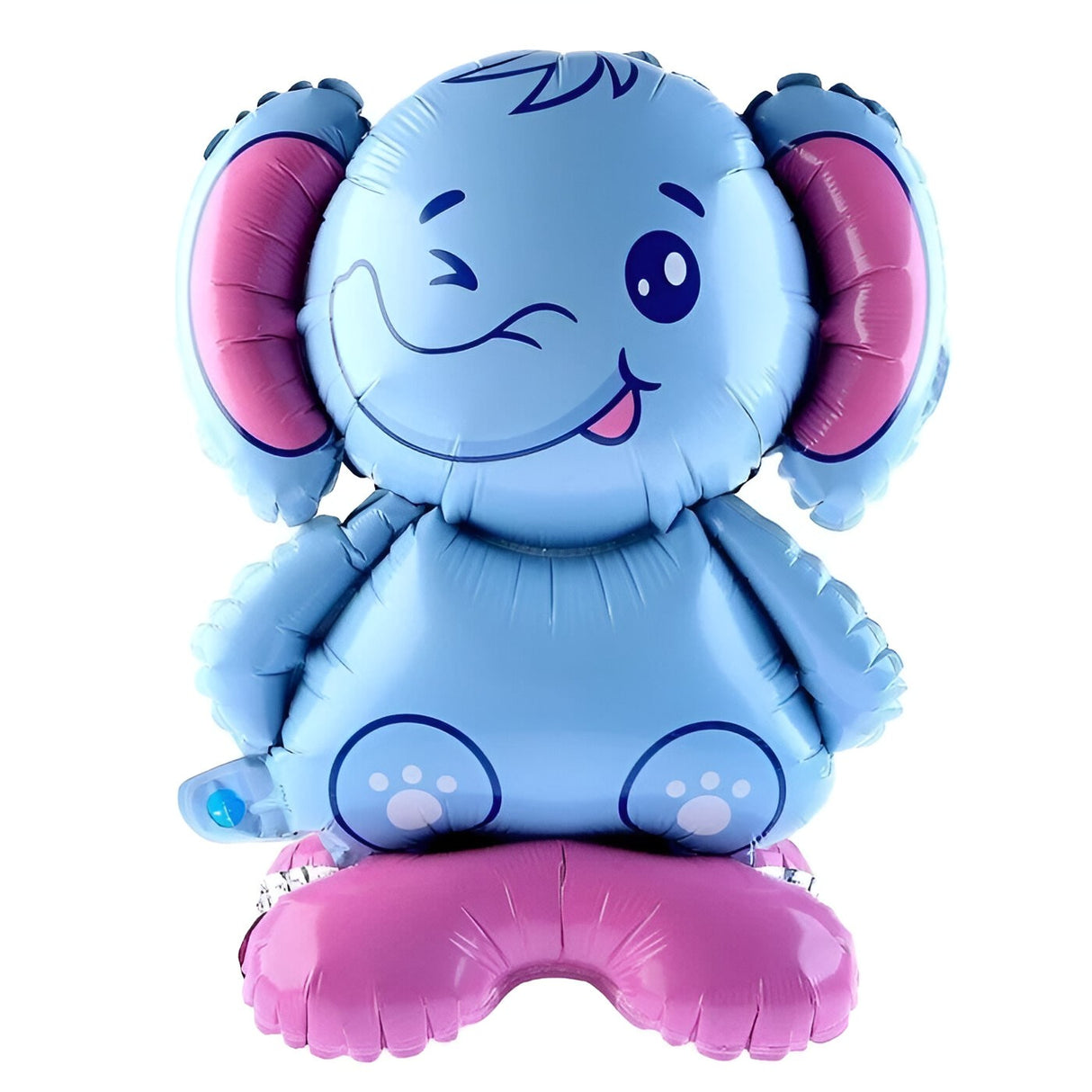 Balon din Folie Metalizata, Vivimall, Figurine Animăluțe, Model Elefant, 43x58cm, Ambalaj Individual, Pai Inclus, Umflare cu Aer sau Heliu, Multicolor - vivimall.ro