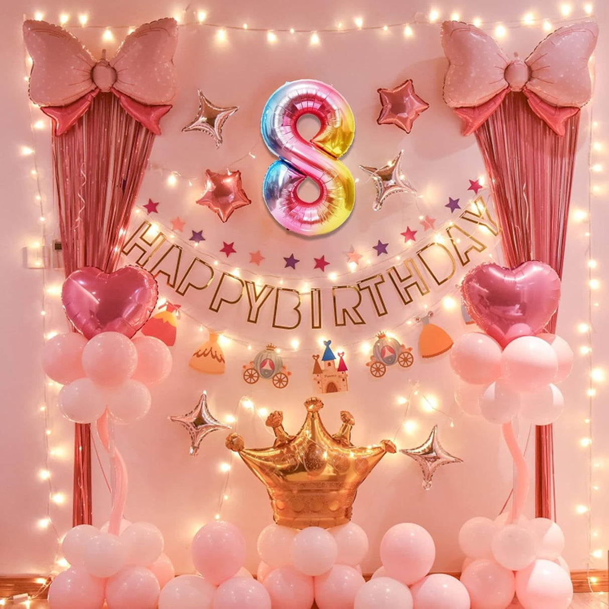 Balon din Folie Metalizata Gradient Vivimall, Figurina Cifra, Tema Aniversare 100 cm, Ambalaj Individual, Pai inclus, Umflare cu Aer sau Heliu, Multicolor, Cifra 8 - vivimall.ro