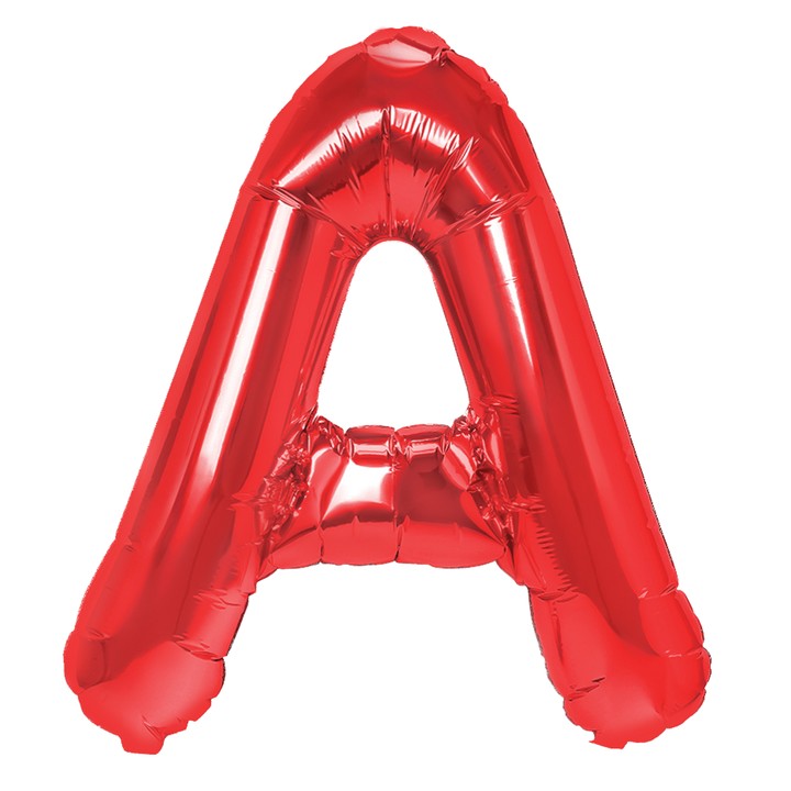 Balon Folie Metalizata Litera A, Vivimall, 40 cm, Umflati cu Heliu sau Aer, Ambalaj Individual, Pai inclus, Rosu - vivimall.ro