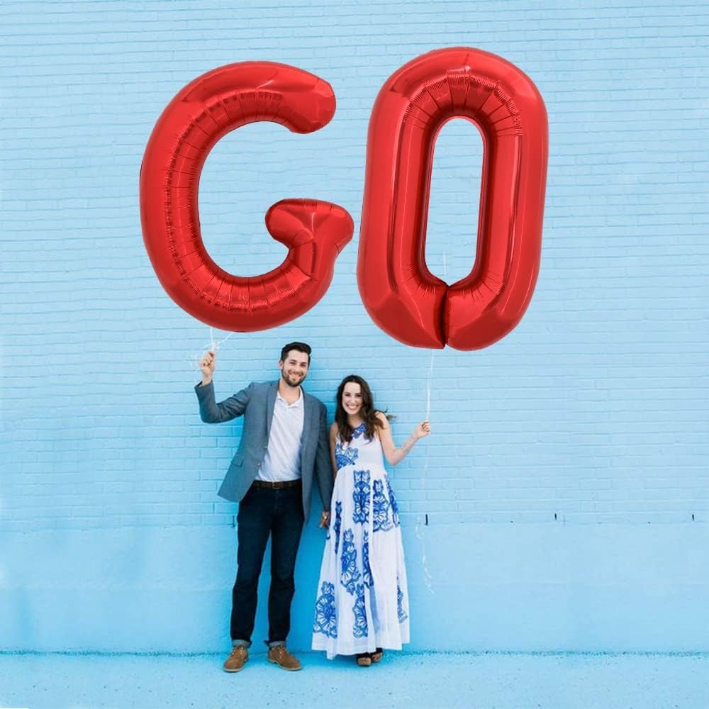 Balon Folie Metalizata Litera G, Vivimall, 40 cm, Umflati cu Heliu sau Aer, Ambalaj Individual, Pai inclus, Rosu - vivimall.ro