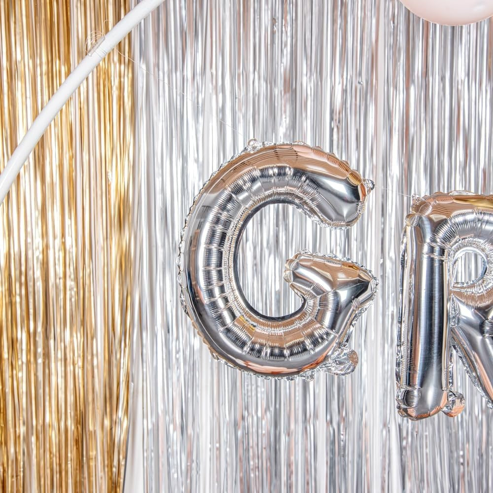 Balon Folie Metalizata Litera G, Vivimall, 80 cm, Umflati cu Heliu sau Aer, Ambalaj Individual, Pai inclus, Argintiu - vivimall.ro