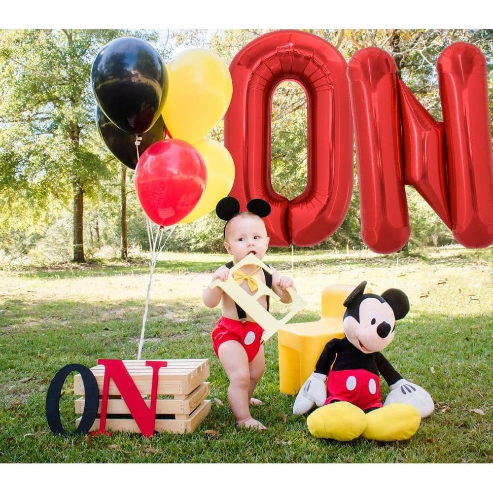 Balon Folie Metalizata Litera N, Vivimall, 40 cm, Umflati cu Heliu sau Aer, Ambalaj Individual, Pai inclus, Rosu - vivimall.ro