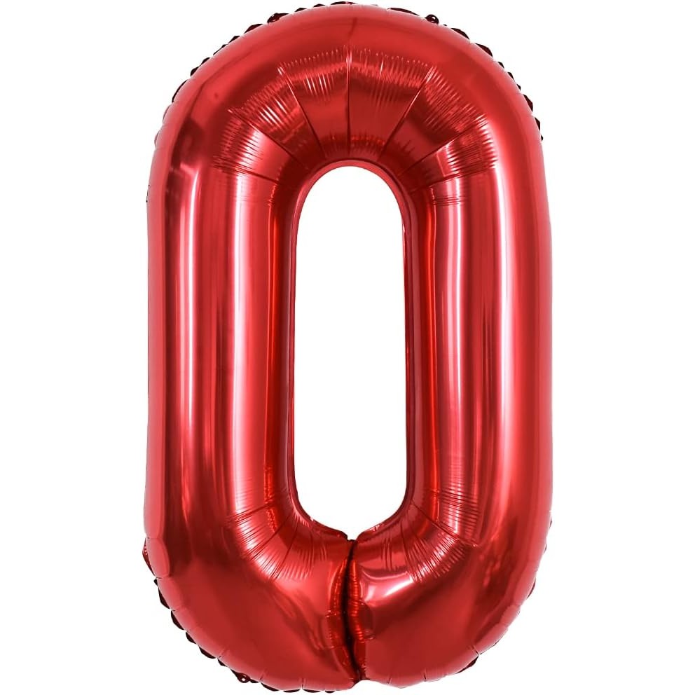 Balon Folie Metalizata Litera O, Vivimall, 40 cm, Umflati cu Heliu sau Aer, Ambalaj Individual, Pai inclus, Rosu - vivimall.ro