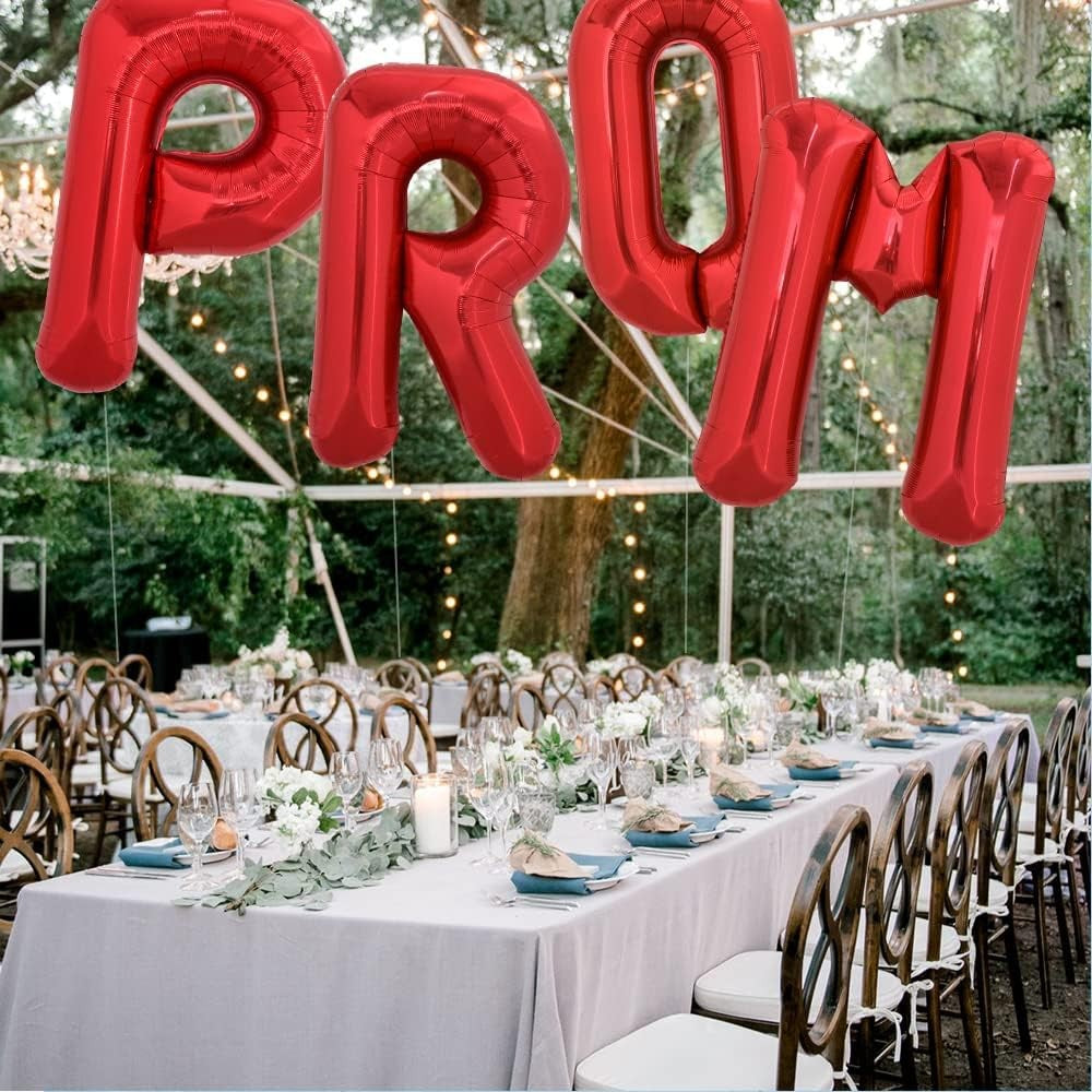 Balon Folie Metalizata Litera P, Vivimall, 40 cm, Umflati cu Heliu sau Aer, Ambalaj Individual, Pai inclus, Rosu - vivimall.ro