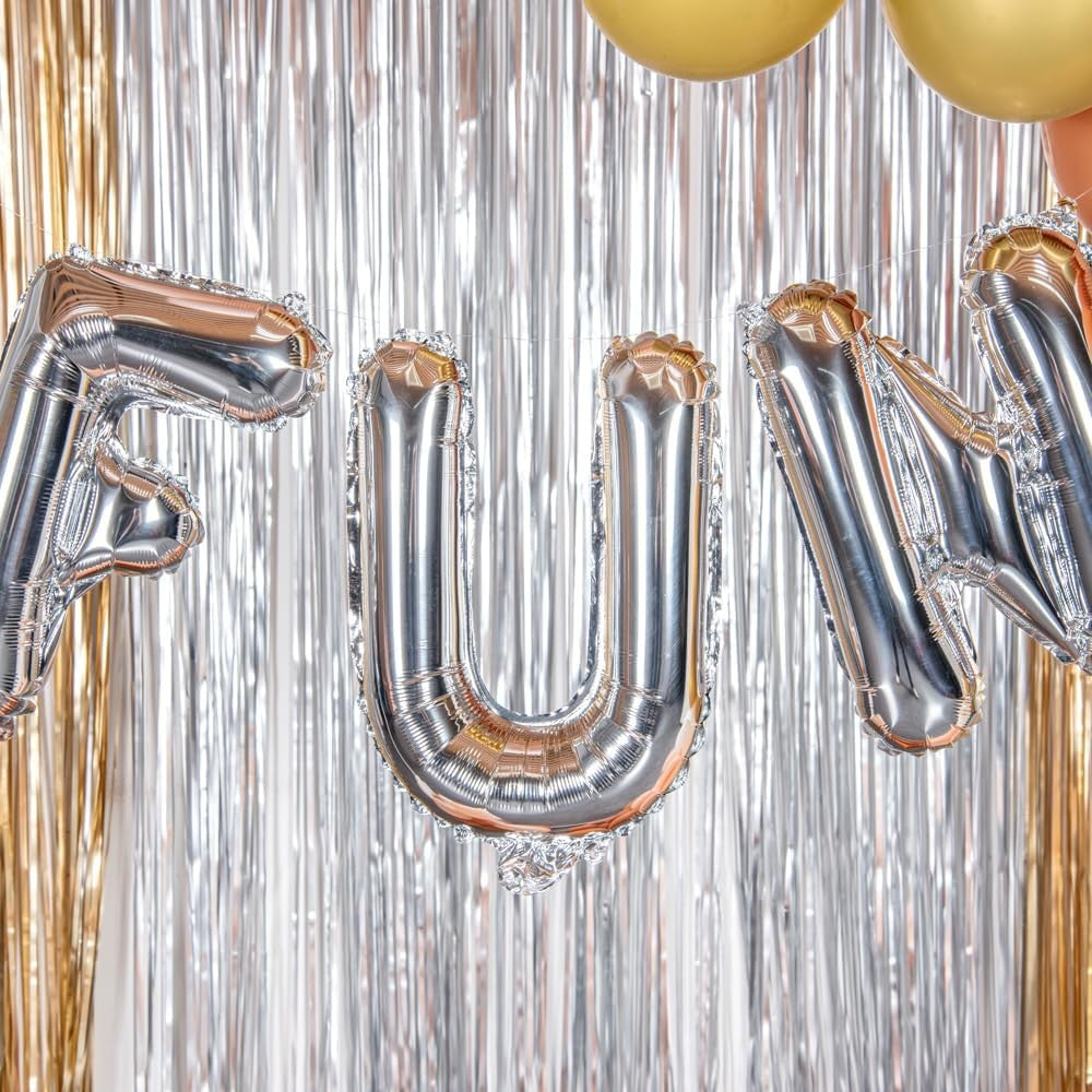Balon Folie Metalizata Litera U, Vivimall, 80 cm, Umflati cu Heliu sau Aer, Ambalaj Individual, Pai inclus, Argintiu - vivimall.ro