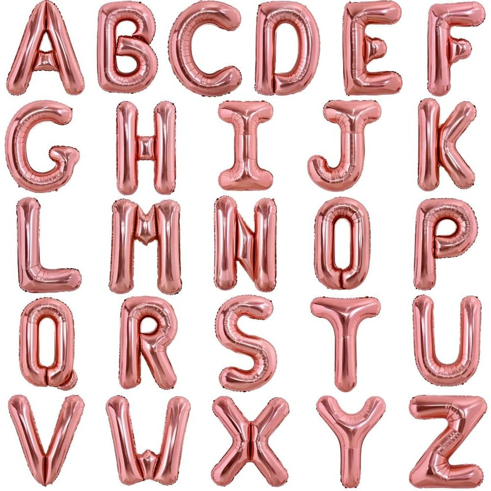 Balon Folie Metalizata Litera W, Vivimall, 40 cm, Umflati cu Heliu sau Aer, Ambalaj Individual, Pai inclus, Rose Gold - vivimall.ro
