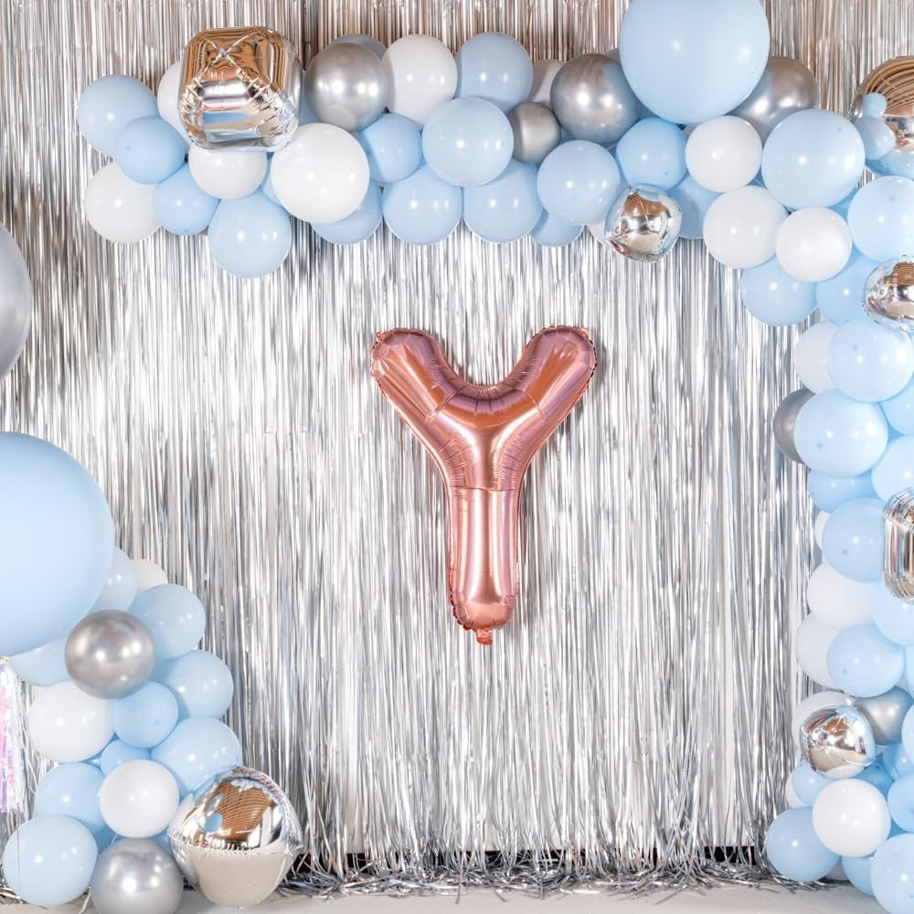 Balon Folie Metalizata Litera Y, Vivimall, 80 cm, Umflati cu Heliu sau Aer, Ambalaj Individual, Pai inclus, Rose Gold - vivimall.ro