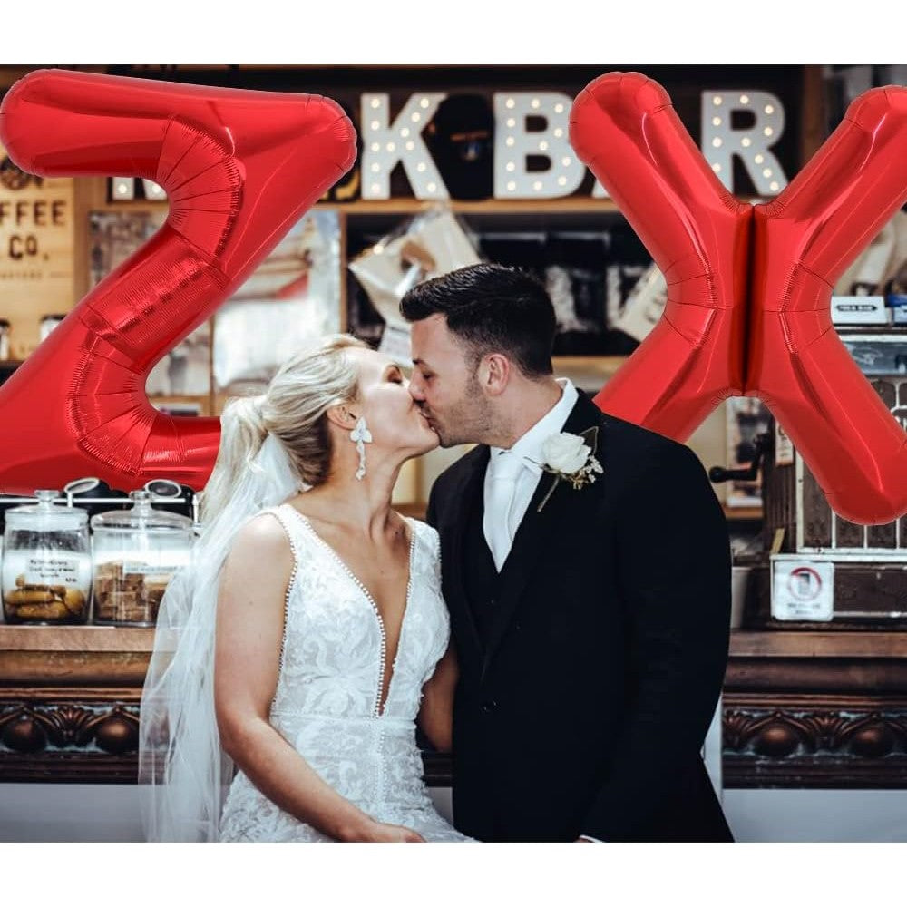 Balon Folie Metalizata Litera Z, Vivimall, 40 cm, Umflati cu Heliu sau Aer, Ambalaj Individual, Pai inclus, Rosu - vivimall.ro