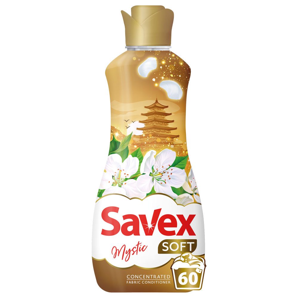 Öblítő, Savex Soft, 1,5 L Koncentrátum Mystic 60 mosás