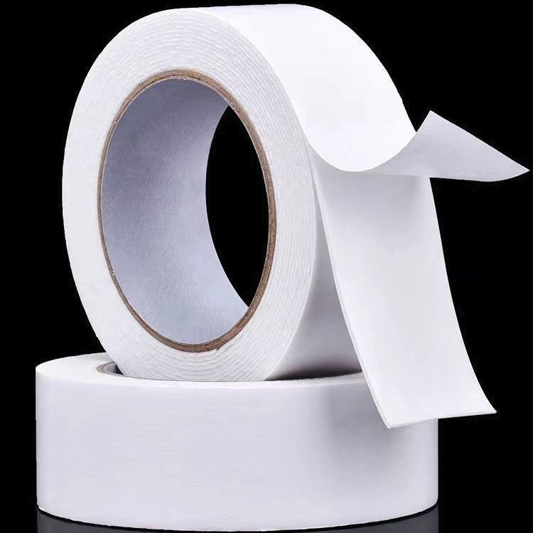 Banda Dubla Adeziva, Flippy, Banda Adeziva cu Burete, pentru Cadouri si Ambalaje, 1 m, Latime 2.5 cm, Alb - vivimall.ro