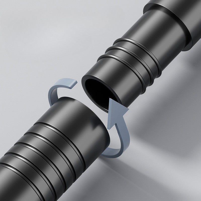 Bara Telescopica Multifunctionala, Vivimall, din Otel Inoxidabil si ABS, Utilizare Universala, Extensie 185 - 205 cm, Fara Perforare Perete, Negru - vivimall.ro