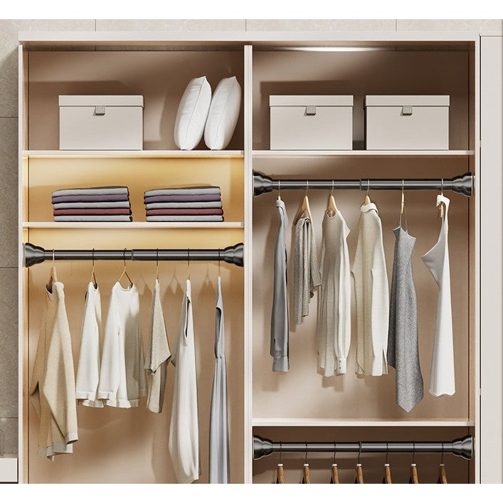 Bara Telescopica Multifunctionala, Vivimall, din Otel Inoxidabil, Utilizare Universala, Retractabila 107 - 195 cm, Fara Perforare Perete, Negru - vivimall.ro