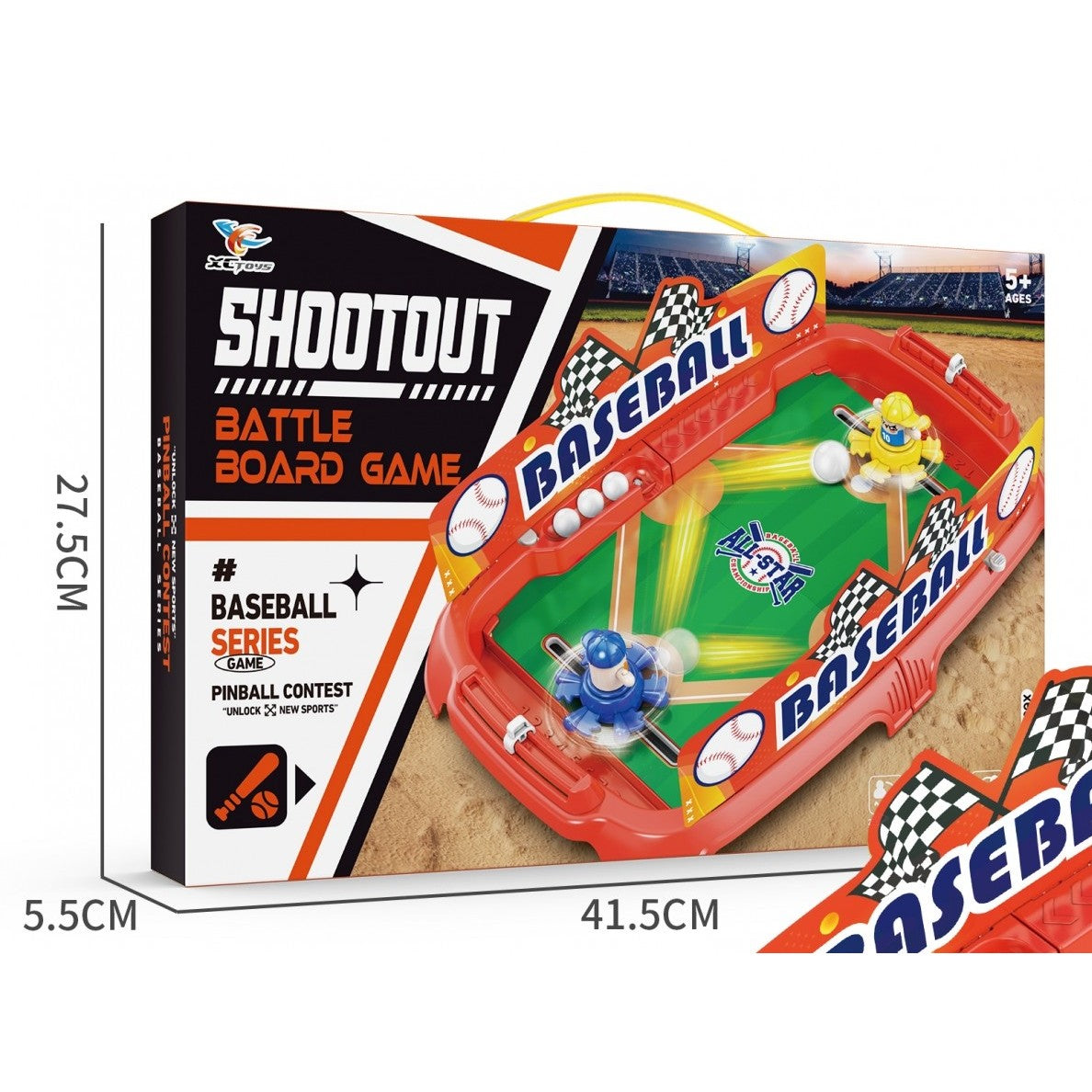 Joc de Masa Interactiv de Baschet pentru Copii, Vivimall, 4 Mingi, Tabela Scor, 40.7x27x14.5 cm, Multicolor - vivimall.ro