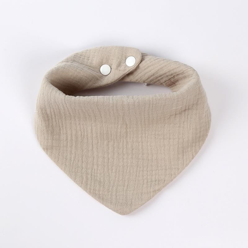 Baveta Triunghiulara, Vivimall, din Bumbac, pentru Copii 0-12 Luni, 33x32 cm, Rezistenta la Apa, Crem - vivimall.ro