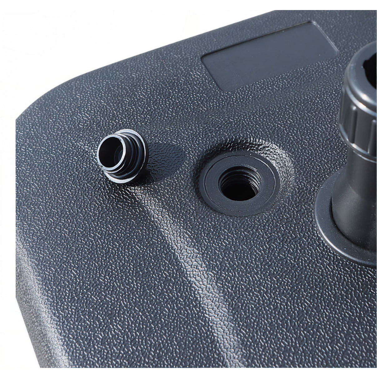 Baza umbrela din plastic, Vivimall, patrata, 22 litri, neagra - vivimall.ro